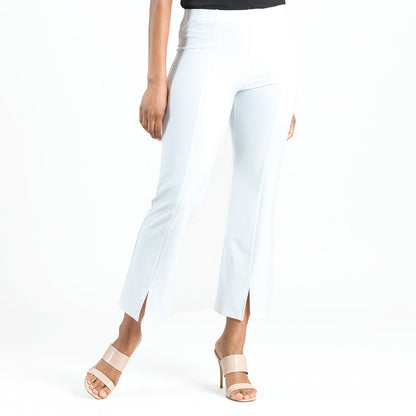 Center Seam Front Slit Ankle Pant - White - Limited Sizes | Clara Sunwoo Trending