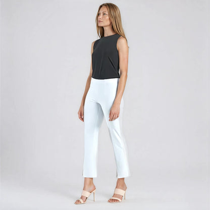 Center Seam Front Slit Ankle Pant - White - Limited Sizes | Clara Sunwoo Trending