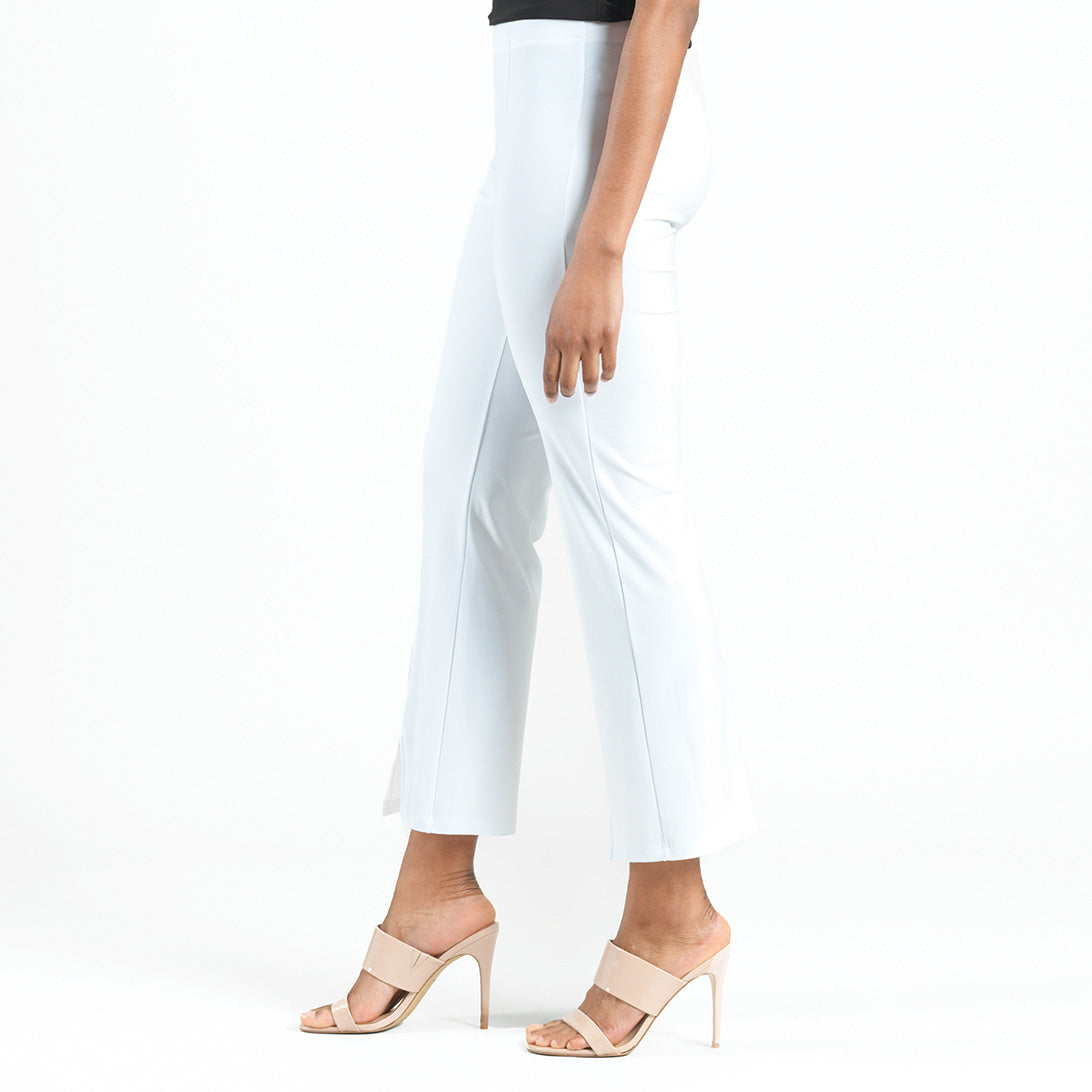 Center Seam Front Slit Ankle Pant - White - Limited Sizes | Clara Sunwoo Trending