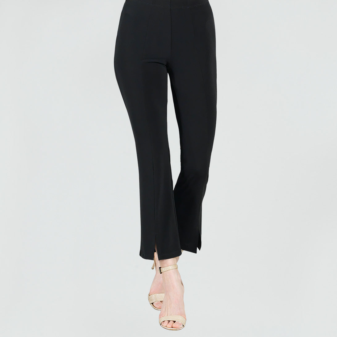 Center Seam Front Slit Ankle Pant - Black | Clara Sunwoo Special Offer