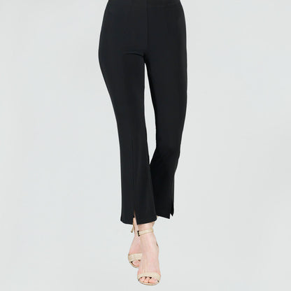 Center Seam Front Slit Ankle Pant - Black | Clara Sunwoo Special Offer