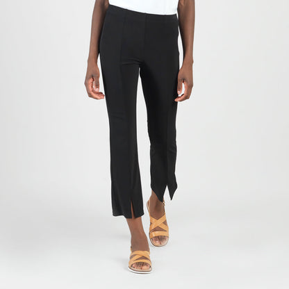Center Seam Front Slit Ankle Pant - Black | Clara Sunwoo Special Offer