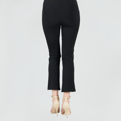 Center Seam Front Slit Ankle Pant - Black | Clara Sunwoo Special Offer