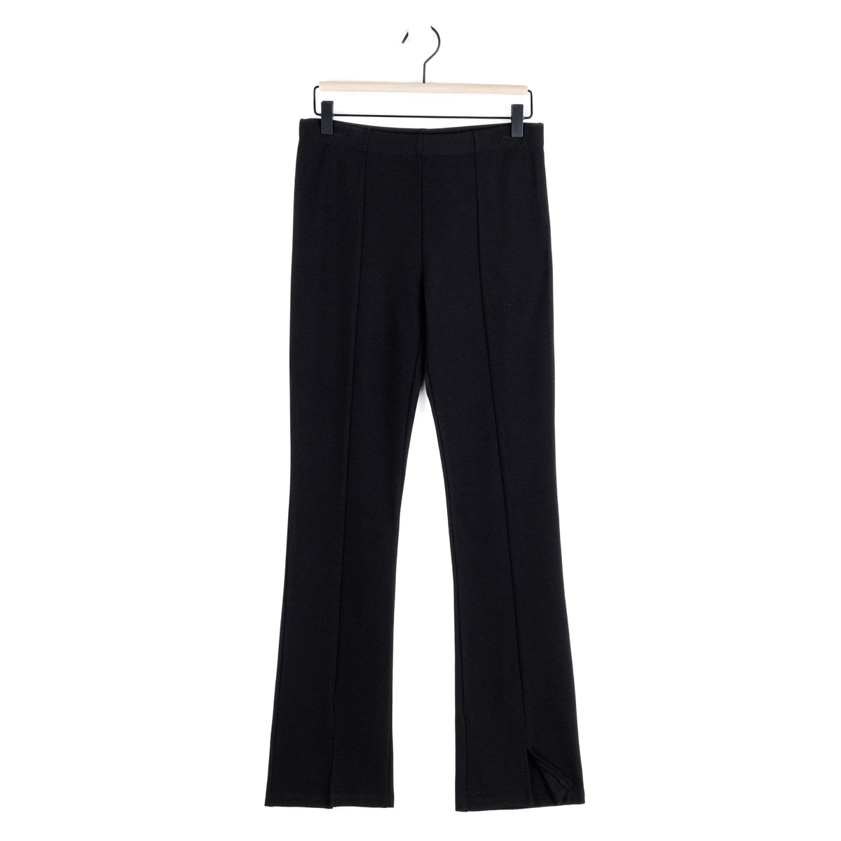 Center Seam Front Slit Ankle Pant - Black | Clara Sunwoo Special Offer