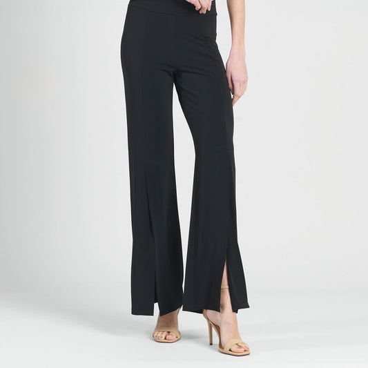 Kick Front High Slit Pant - Black | Clara Sunwoo New