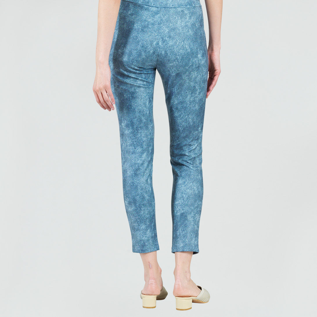 Liquid Leather™ - Textured Skinny Pocket Pant - Denim Print - Final Sale! | Clara Sunwoo Classic