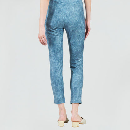 Liquid Leather™ - Textured Skinny Pocket Pant - Denim Print - Final Sale! | Clara Sunwoo Classic