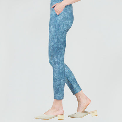 Liquid Leather™ - Textured Skinny Pocket Pant - Denim Print - Final Sale! | Clara Sunwoo Classic