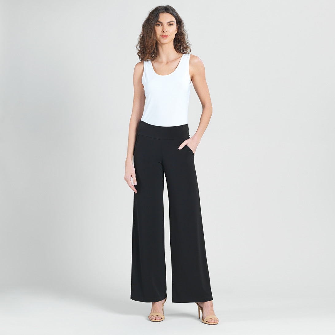 Signature Wide Leg Pocket Pant - Black | Clara Sunwoo Trusted