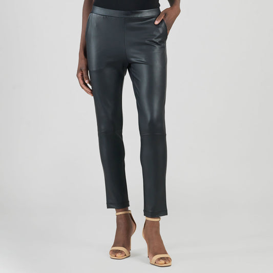 Liquid Leather™ Sheen Skinny Pocket Pant - Black - Limited Sizes | Clara Sunwoo New