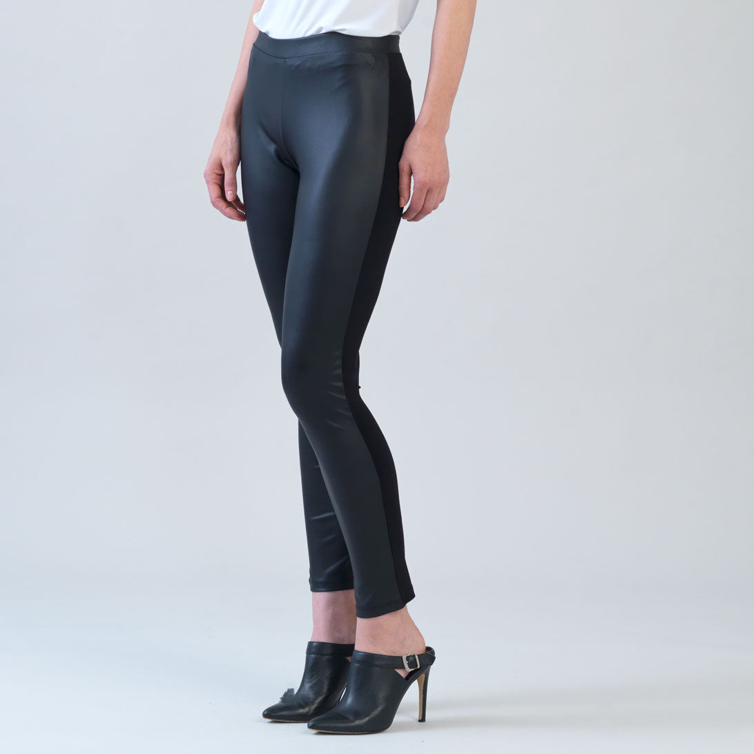 Liquid Leather™ Sheen Two-Tone Legging - Black | Clara Sunwoo Value