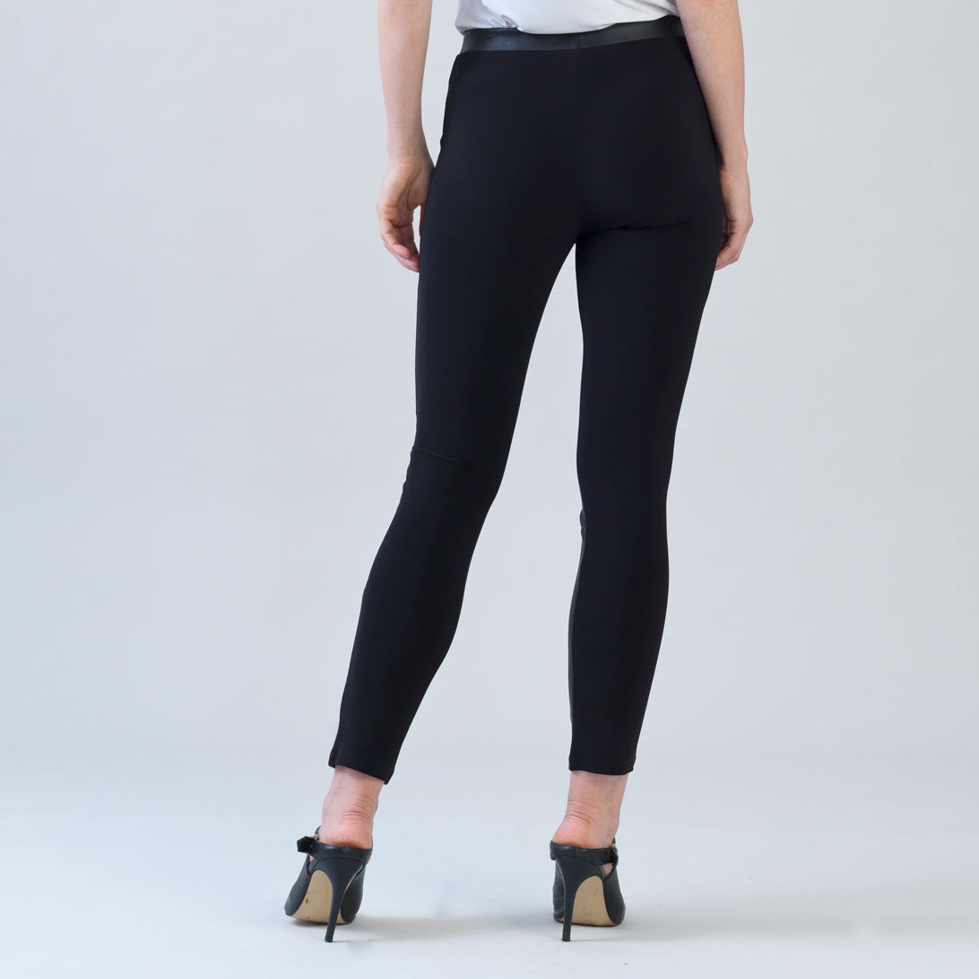 Liquid Leather™ Sheen Two-Tone Legging - Black | Clara Sunwoo Value