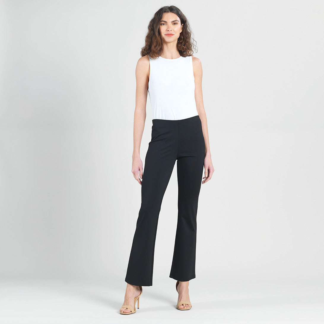 Ponte Knit - Boot Cut Pant - Black | Clara Sunwoo Customer Favorite