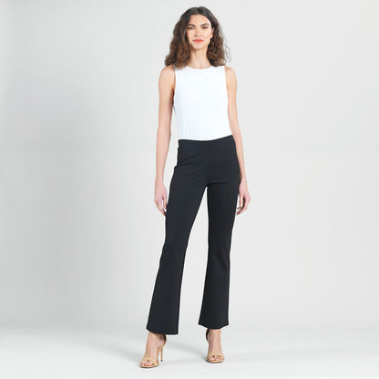 Ponte Knit - Boot Cut Pant - Black | Clara Sunwoo Customer Favorite