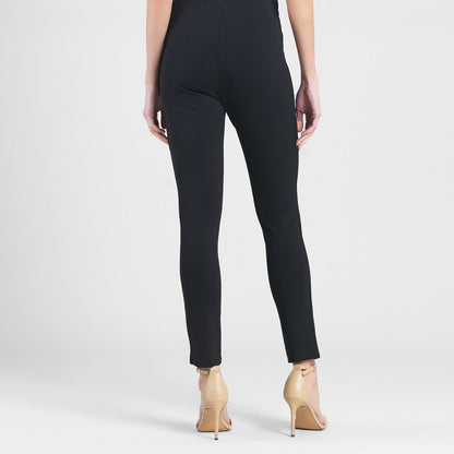 Ponte Knit - Slim Rider Pant - Black | Clara Sunwoo Essential