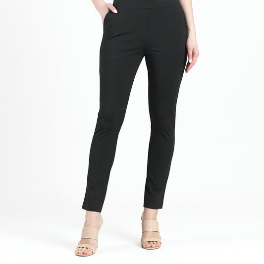 Rayon-Ponte Knit - Straight Leg Pocket Pant - Black - Final Sale | Clara Sunwoo Recommended