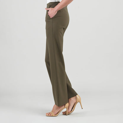 Rayon-Ponte Knit - Loose Leg Pocket Pant - Olive | Clara Sunwoo Discount