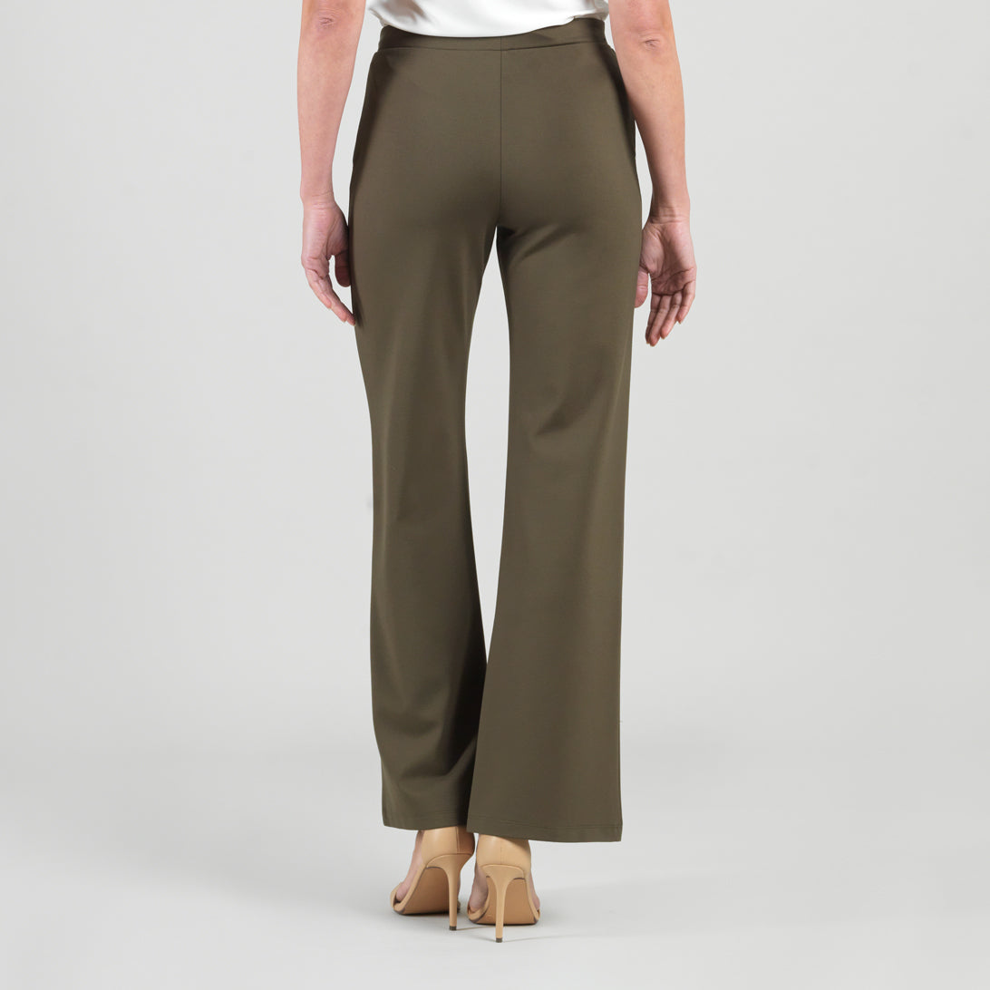 Rayon-Ponte Knit - Loose Leg Pocket Pant - Olive | Clara Sunwoo Discount