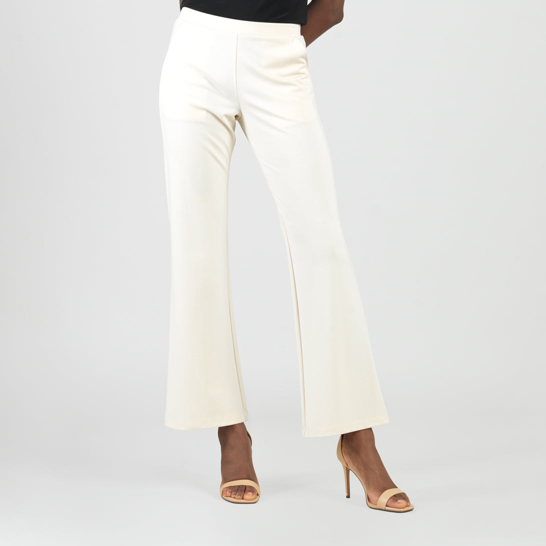 Rayon-Ponte Knit - Loose Leg Pocket Pant - Khaki | Clara Sunwoo Value