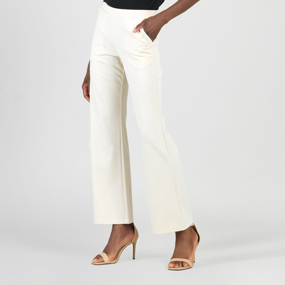 Rayon-Ponte Knit - Loose Leg Pocket Pant - Khaki | Clara Sunwoo Value