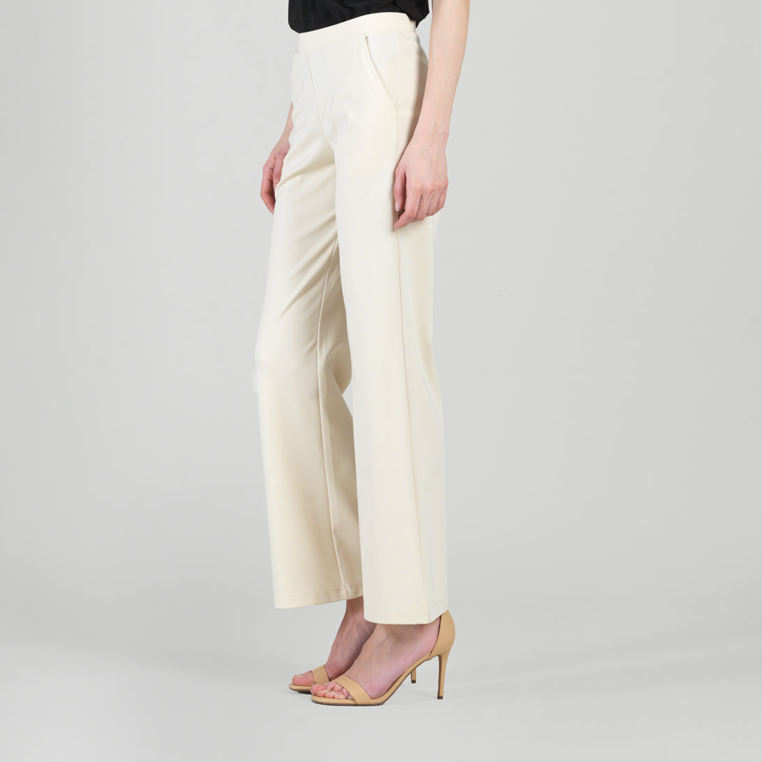 Rayon-Ponte Knit - Loose Leg Pocket Pant - Khaki | Clara Sunwoo Value