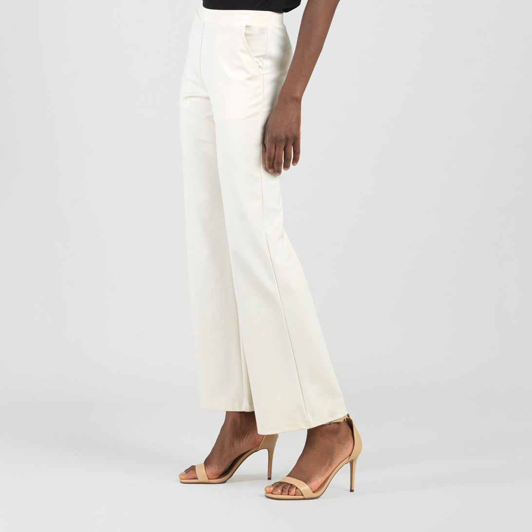 Rayon-Ponte Knit - Loose Leg Pocket Pant - Khaki | Clara Sunwoo Value
