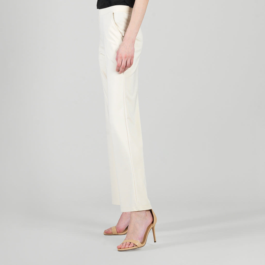 Rayon-Ponte Knit - Loose Leg Pocket Pant - Khaki | Clara Sunwoo Value