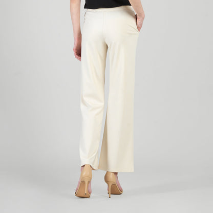 Rayon-Ponte Knit - Loose Leg Pocket Pant - Khaki | Clara Sunwoo Value