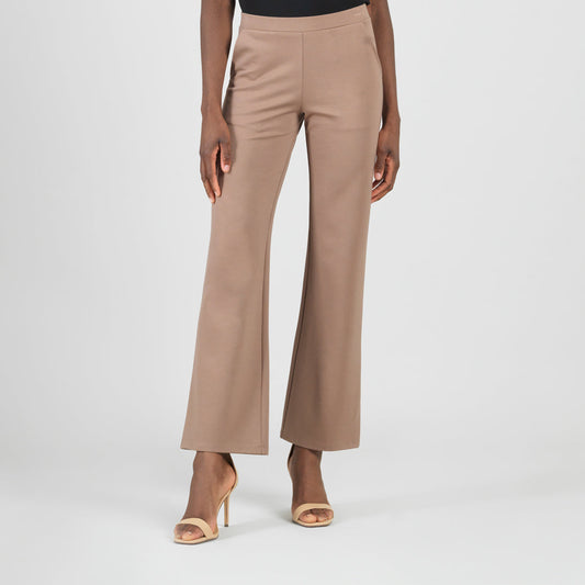 Rayon-Ponte Knit - Loose Leg Pocket Pant - Taupe - Limited Sizes | Clara Sunwoo Exclusive
