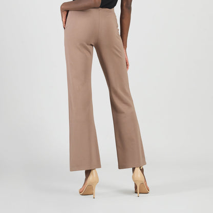 Rayon-Ponte Knit - Loose Leg Pocket Pant - Taupe - Limited Sizes | Clara Sunwoo Exclusive