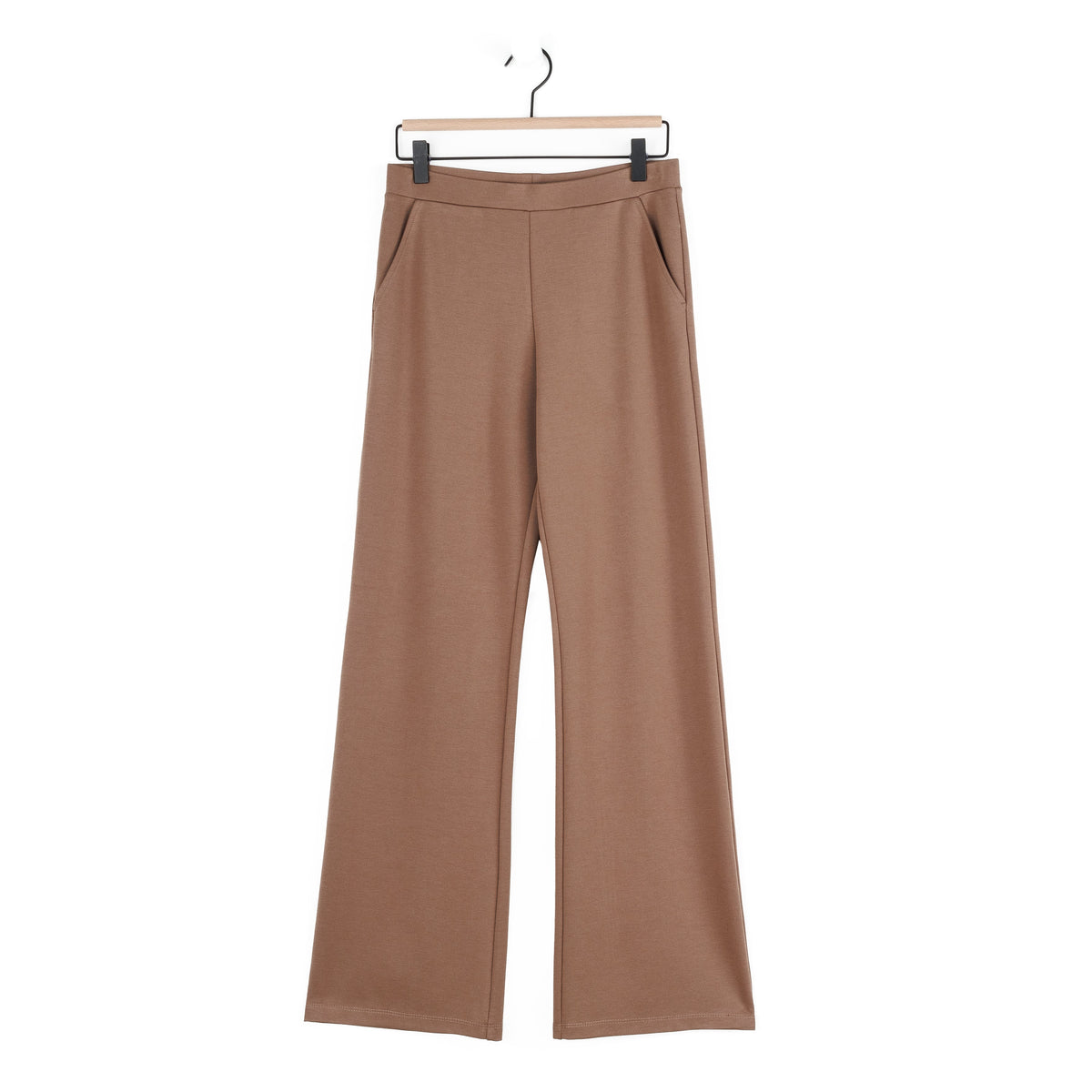 Rayon-Ponte Knit - Loose Leg Pocket Pant - Taupe - Limited Sizes | Clara Sunwoo Exclusive