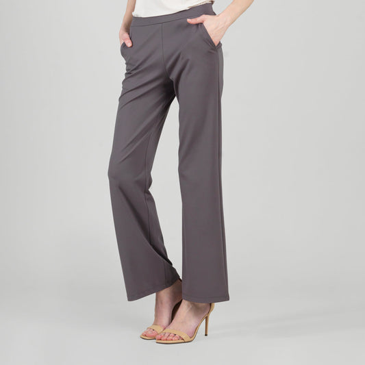 Rayon-Ponte Knit - Loose Leg Pocket Pant - Mocha - Limited Sizes | Clara Sunwoo Featured