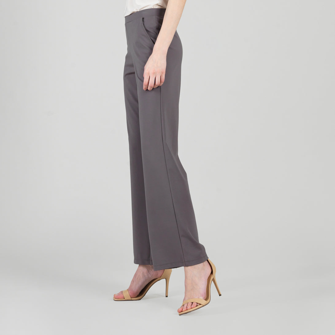 Rayon-Ponte Knit - Loose Leg Pocket Pant - Mocha - Limited Sizes | Clara Sunwoo Featured