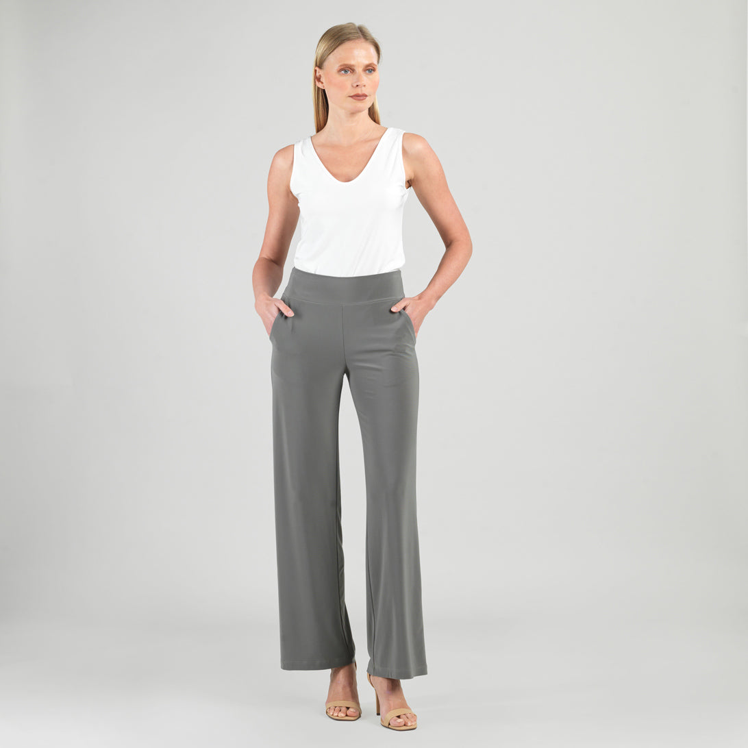 Signature Wide Leg Pocket Pant - Olive | Clara Sunwoo Best Price