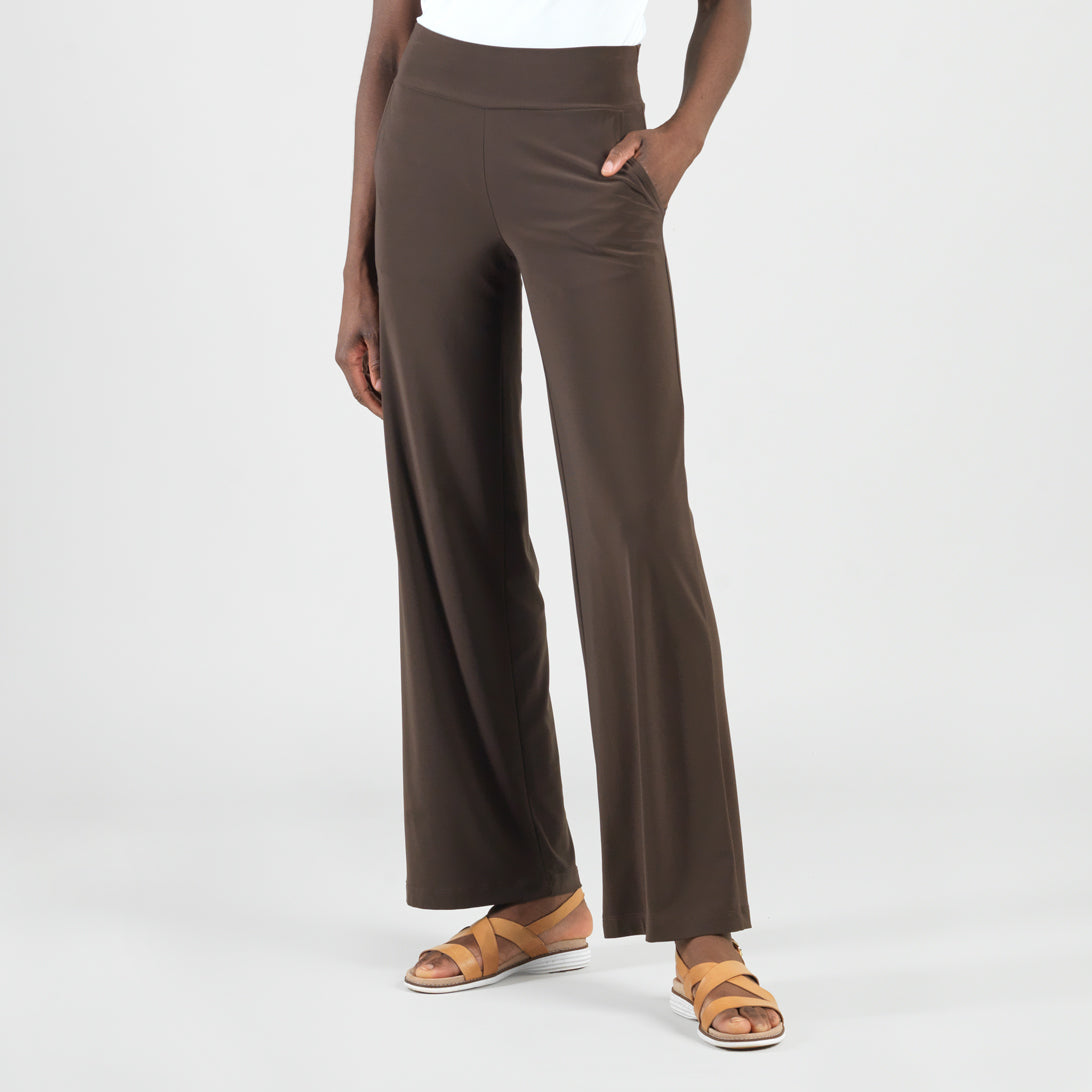 Signature Wide Leg Pocket Pant - Brown | Clara Sunwoo Trusted