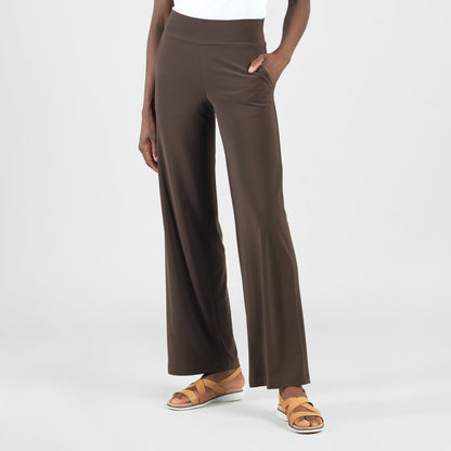 Signature Wide Leg Pocket Pant - Brown | Clara Sunwoo Trusted