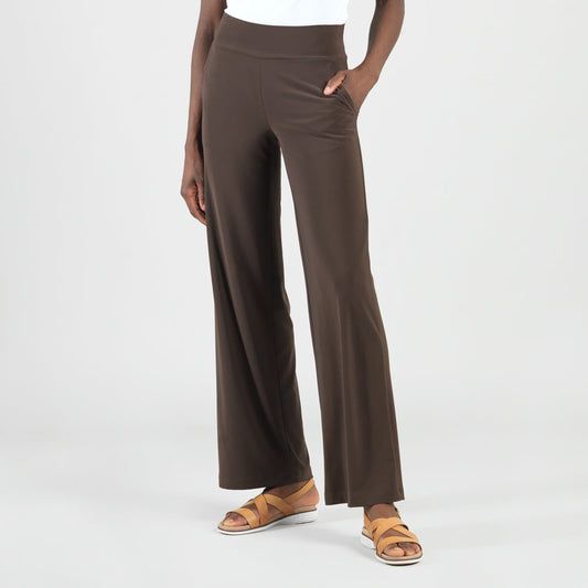 Signature Wide Leg Pocket Pant - Brown | Clara Sunwoo Trusted