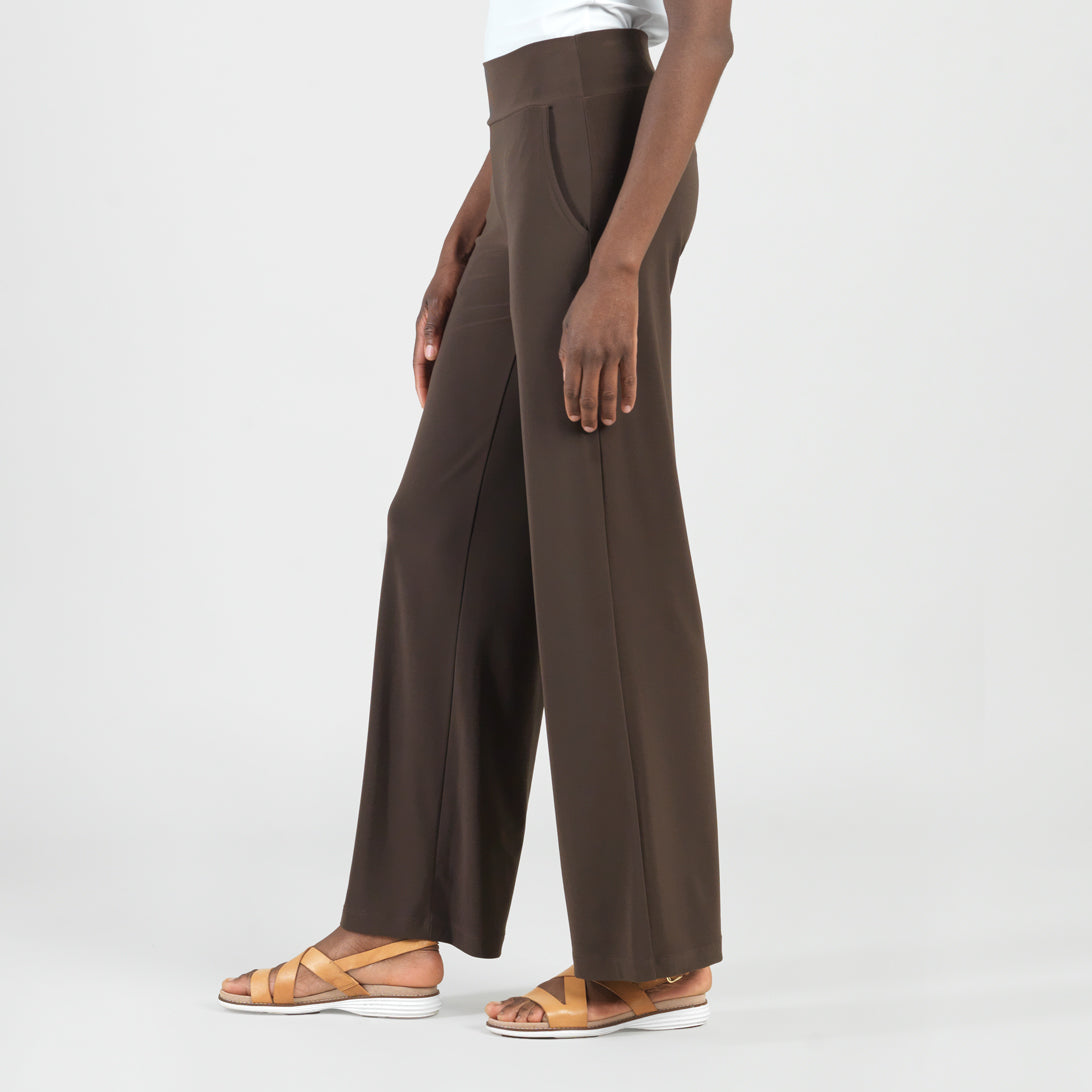 Signature Wide Leg Pocket Pant - Brown | Clara Sunwoo Trusted