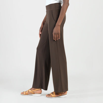 Signature Wide Leg Pocket Pant - Brown | Clara Sunwoo Trusted