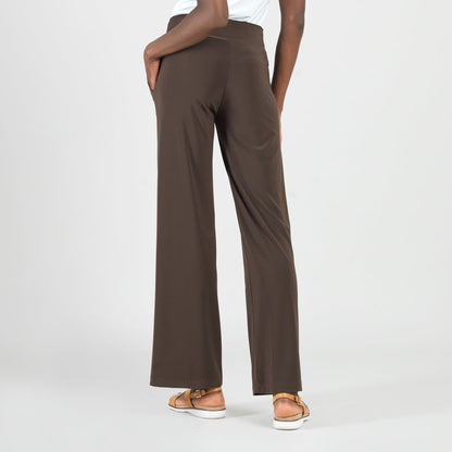 Signature Wide Leg Pocket Pant - Brown | Clara Sunwoo Trusted