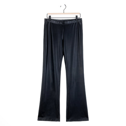 Liquid Leather - Sheen Boot Cut Pant - Black | Clara Sunwoo Essential