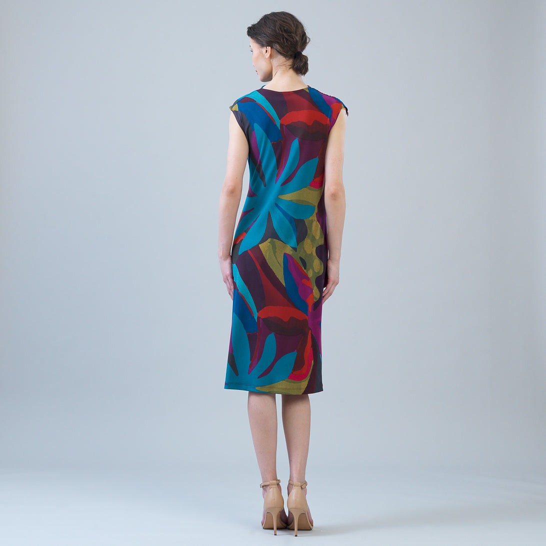 Signature Side Slit Midi Dress - Petal Burst | Clara Sunwoo Premium