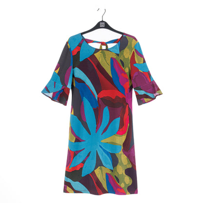 Tulip Cuff Back Tie Dress - Petal Burst | Clara Sunwoo Quality