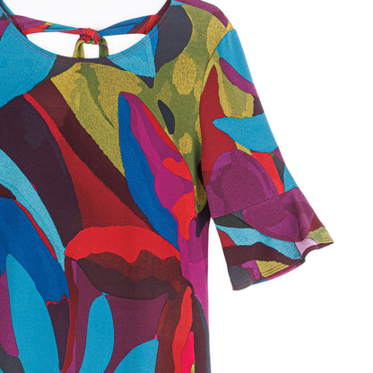 Tulip Cuff Back Tie Dress - Petal Burst | Clara Sunwoo Quality