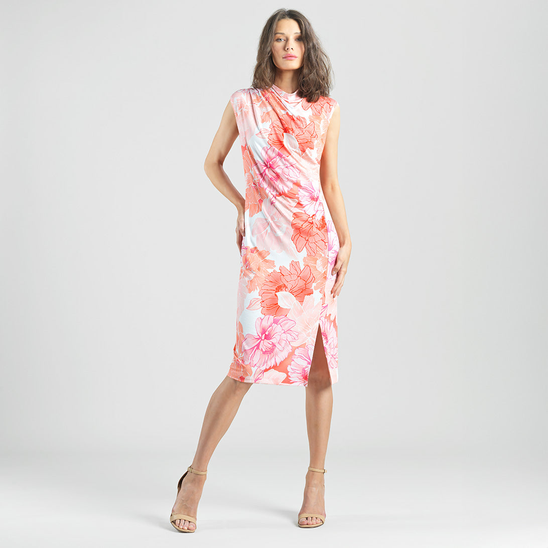 Butter Knit - Side Slit Midi Dress - Sunset Petals - Final Sale | Clara Sunwoo Great Value