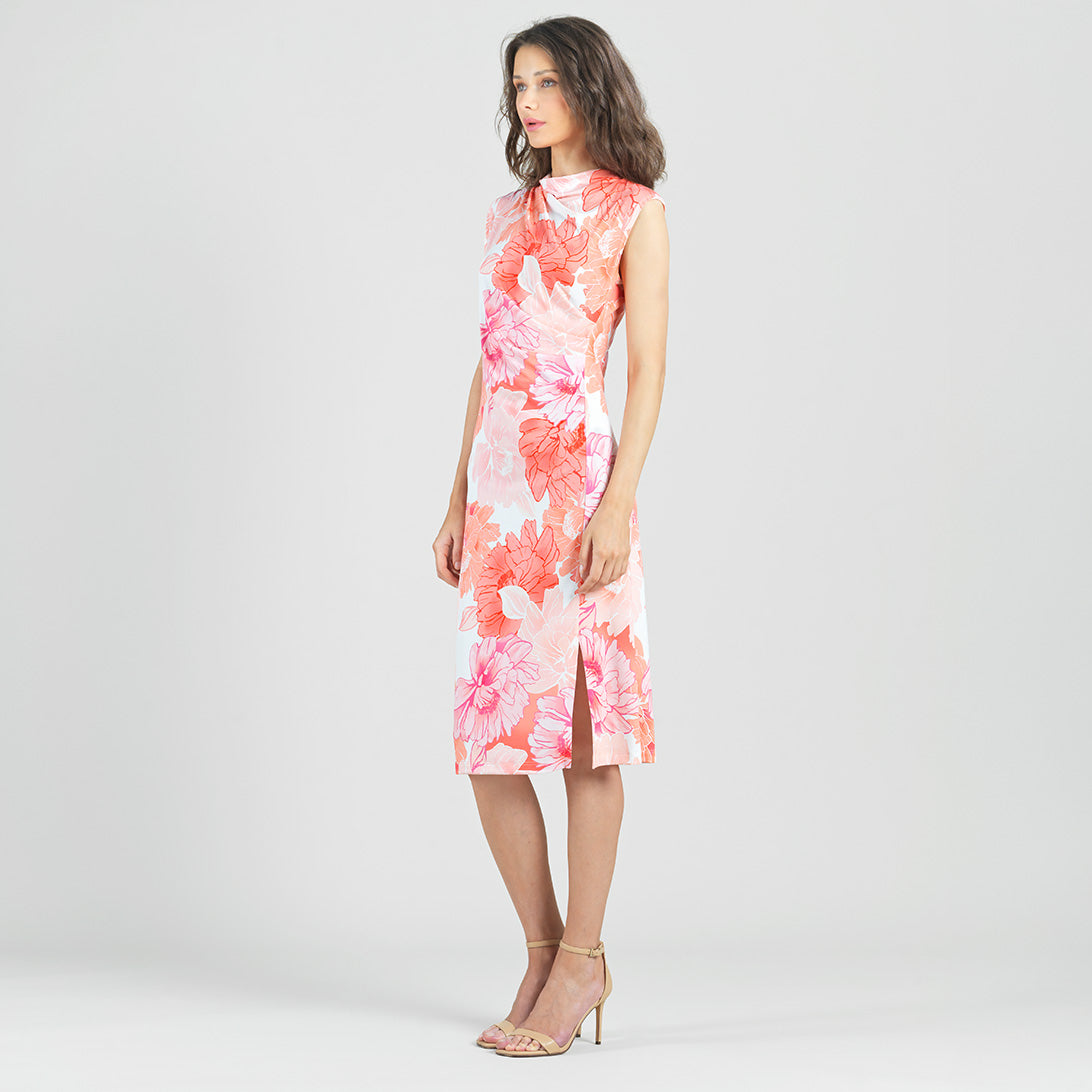 Butter Knit - Side Slit Midi Dress - Sunset Petals - Final Sale | Clara Sunwoo Great Value