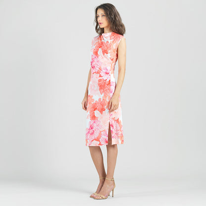 Butter Knit - Side Slit Midi Dress - Sunset Petals - Final Sale | Clara Sunwoo Great Value