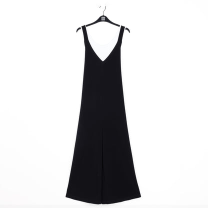 V-Neck Cross Back Jumpsuit - Black - Final Sale | Clara Sunwoo Sale