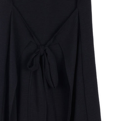 Soft Textured Rayon - Tie Wrap Overlay Midi Dress - Black - Final Sale! | Clara Sunwoo Deals