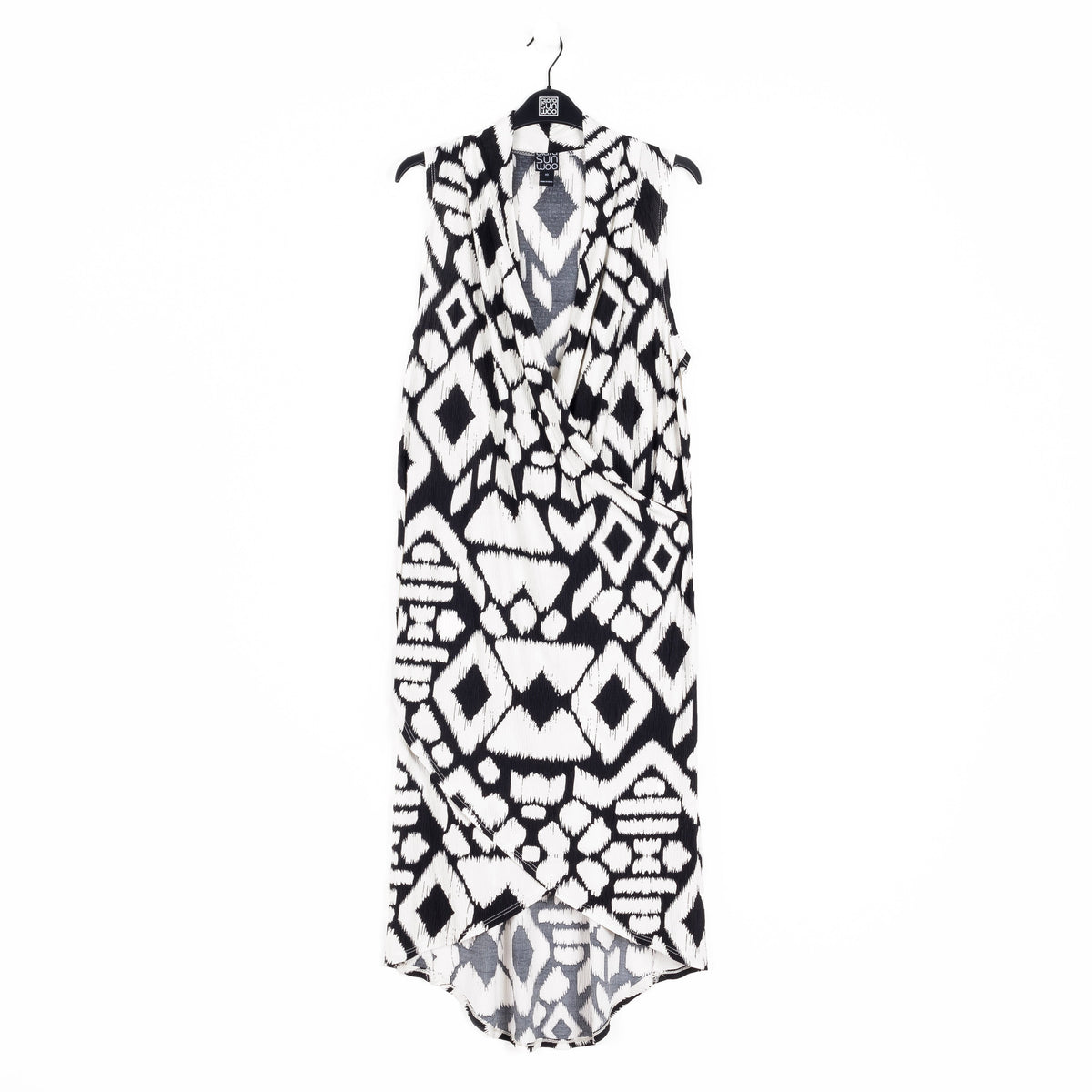 Crinkle Pleat Knit - Crossover Tulip Hem Dress - Aztec - Final Sale! | Clara Sunwoo Premium